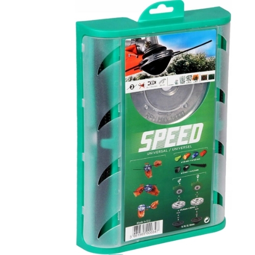 ראש חרמש SABART SPEED 2FILI ModMINI אוניברסלי דו-חוטי עם מבנה אלומיניום, לחוטים 2-4 מ