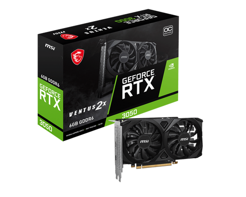 כרטיס מסך MSI GeForce RTX 3050 VENTUS 2X E 6G OC   