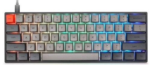 מקלדת גיימינג מכנית חוטית SKYLOONG GK-61 - צבע שחור  אדום אפור