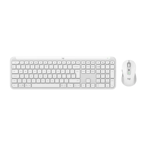 סט מקלדת + עכבר אלחוטיים MK950 Off White Logitech לוג