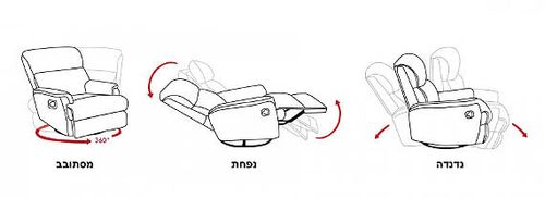 כורסאת טלויזיה דגם H 53 אפור