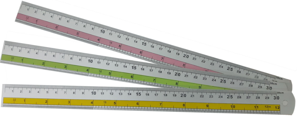 סרגל אלומיניום צבעוני - 30 ס"מ