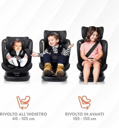 כסא דגם + Leo מסתובב 360 מעלות עם איזו פיקס תקן I size- שכיבה מלאה  