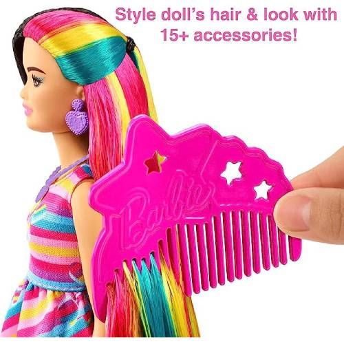 ברבי עיצוב שיער פרחים ואביזרים HCM90 BARBIE