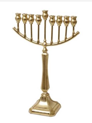 חנוכיה מרהיבה מזהב בראס 