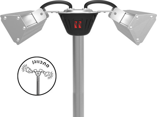 תנור עמוד אינפרא אדום כפול IP65 3000W