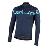 חולצה ארוכה לרכיבת אופניים לגברים BOW PISTA JERSEY  כחול כהה אלסטית דקה ומאווררת