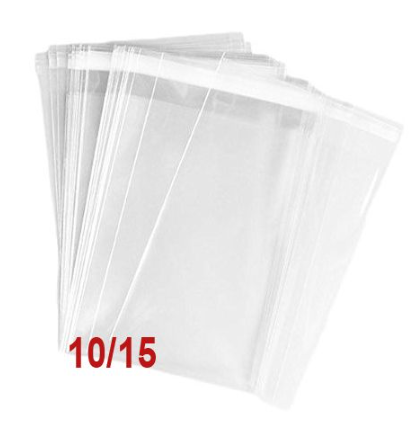 100 שקיות צלופן 10/15 ס"מ