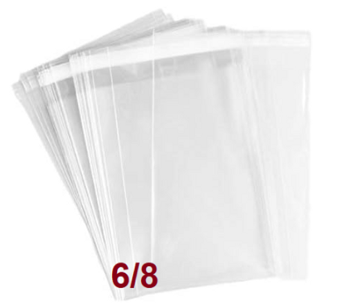  100 שקיות צלופן 6/8 ס