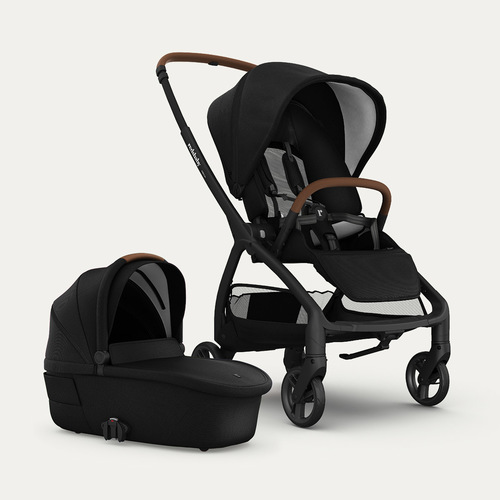 עגלת תינוק אירון Aeron צבע שחור ידית חומה Black