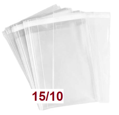 100 שקיות צלופן 15/10 ס"מ