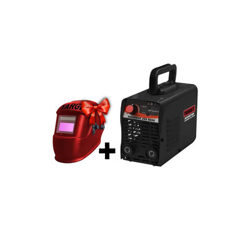 רתכת אלקטרונית HAMMER 200MINI + מסיכת ריתוך אלקטרונית מקצועית במתנה