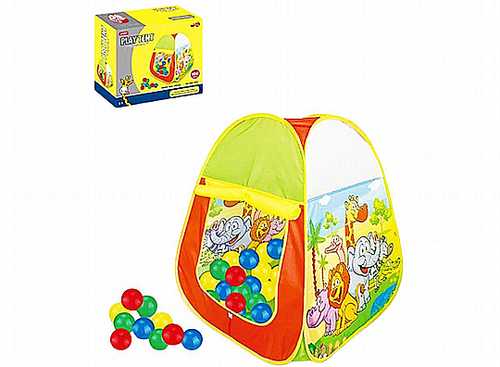 אוהל כדורים חיות + 100 כדורים 