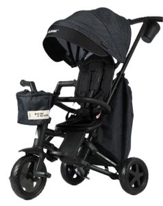 תלת אופן דו-כיווני מעוצב, עם קיפול סופר קומפקטי ו 3 שלבי שימוש - אפור צ