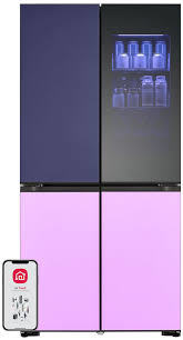 מקרר 4 דלתות מקפיא תחתון MoodUP | InstaView | צבע דלתות משתנה LED | מבית LG דגם GMV960NNME