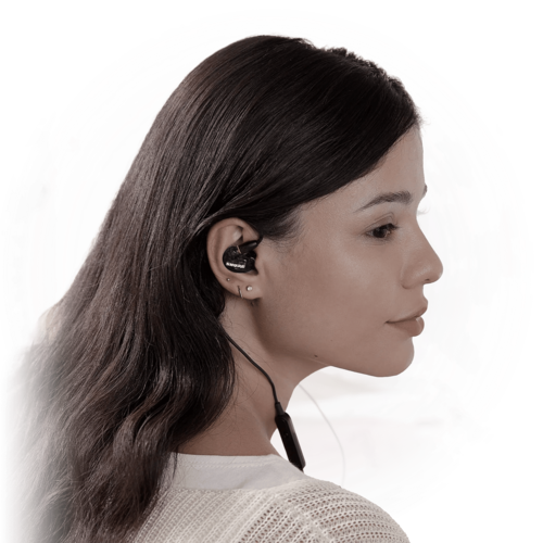 אוזניות AONIC 215 עם בידוד רעשים אקטיבי Shure בצבע שחור