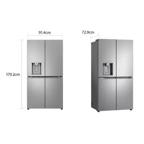 מקרר 4 דלתות 634 ליטר דגם LG GMJ960 אל ג'י נירוסטה דלת בתוך דלת DID