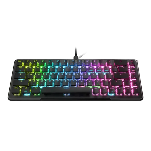 מקלדת גיימינג מכאנית מוארת Roccat Vulcan II Mini Linear Red Switch - בצבע שחור במלאי