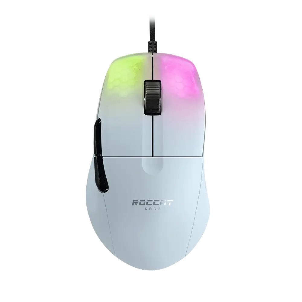 עכבר גיימינג חוטי Roccat Kone Pro - לבן במלאי