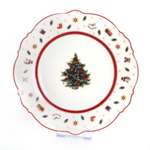 סט 6 צלחות מנה ראשונה Christmas tree לבן/ אדום/ ירוק 