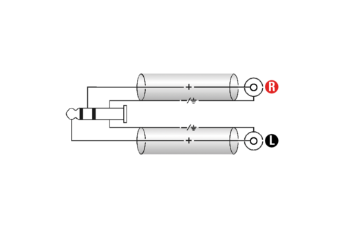כבל PL 3.5 (aux) - 2 RCA באורך 3 מ'