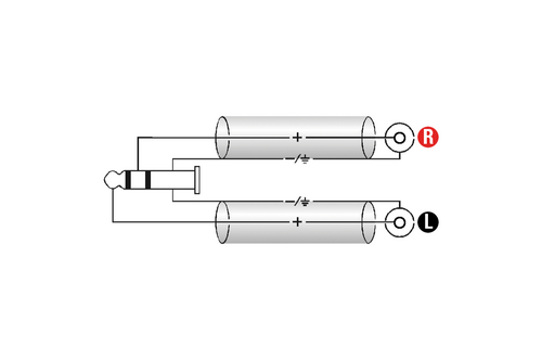 כבל PL 3.5 (aux) - 2 RCA באורך 3 מ'