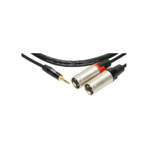 כבל PL 3.5 (aux) - 2 x XLR באורך 3 מ'