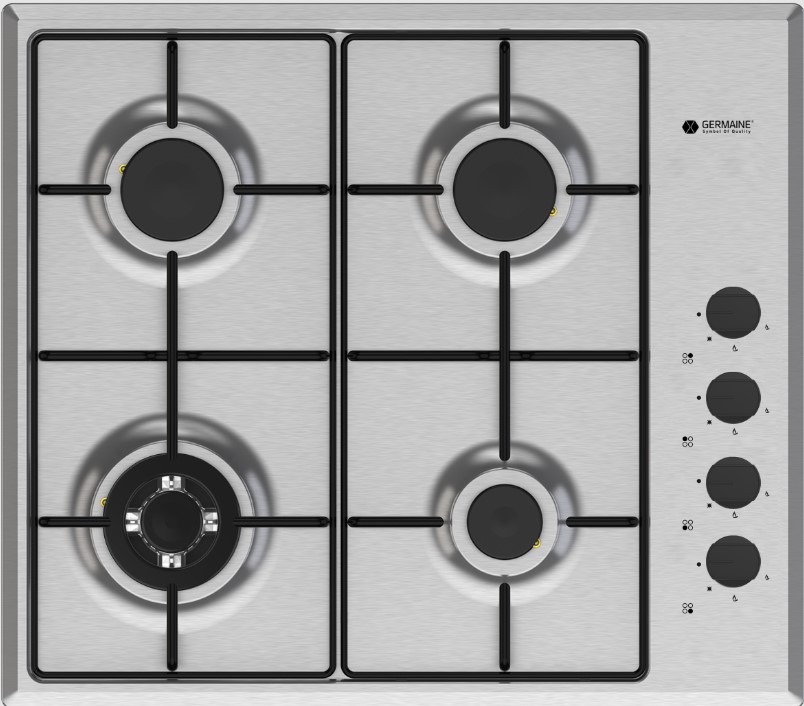 כיריים גז 4 להבות נירוסטה Germaine GER-HOB-4-ZONE-IX