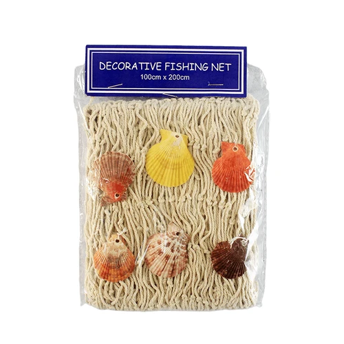 רשת דייגים כולל צדפים בצבע כחול Fishing Net