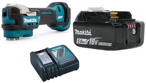 מולטיטול 18V נטען BL כולל סוללה 5.0 אמפר ומטען MAKITA DTM52 מקיטה