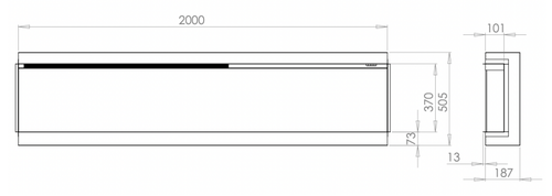 קמין חשמלי Slim 2000
