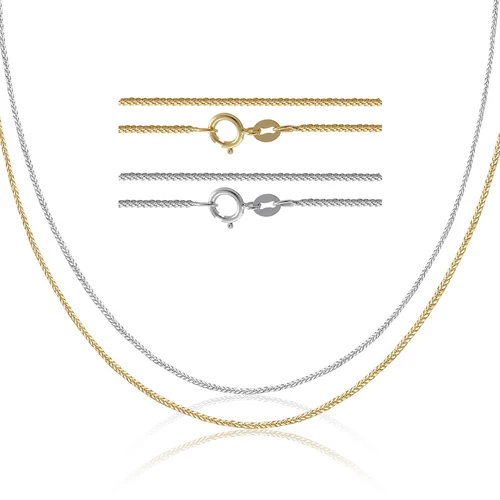 שרשרת ותליון חותם בעיצוב מטבע דולר מזהב 14K (קוטר 20.5 ממ)