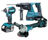 סט 3 כלים נטען 18V עם 3 סוללות 5Ah ומטען – DLX3189TX1 – Makita