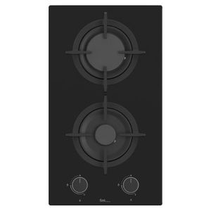 כיריים דומינו סול F3GBCE-633 גז זכוכית שחור SOL