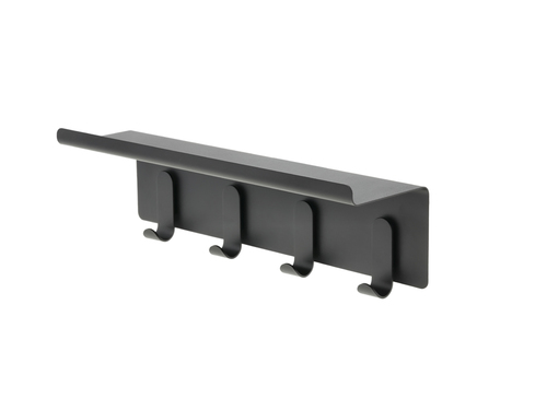 מתלה 4 קולבים עם מדף A-Shelf - שחור