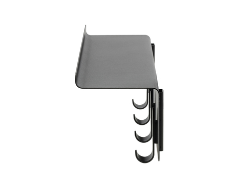 מתלה 4 קולבים עם מדף A-Shelf - שחור