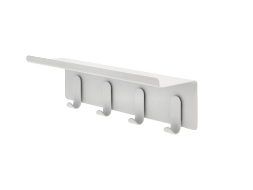 מתלה 4 קולבים עם מדף A-Shelf - אפור סופט