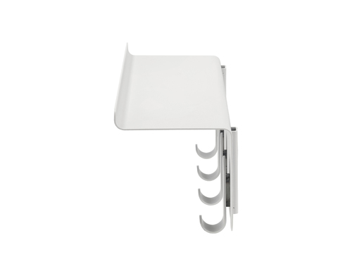 מתלה 4 קולבים עם מדף A-Shelf - אפור סופט