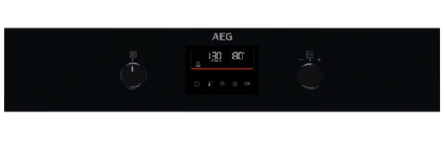 ‎ תנור בנוי AEG BEX33501EB בצבע שחור +Aqua Clean תוצרת איטליה