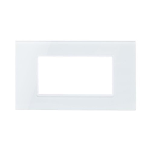  מסגרת זכוכית מרחפת לבנה SLIM 4M תואמת לסדרת NISKO SMART 