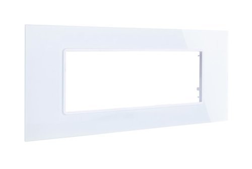  מסגרת זכוכית מרחפת לבנה SLIM 6M תואמת לסדרת NISKO SMART 