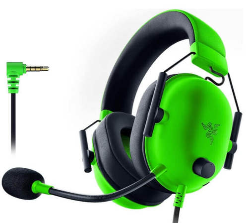 אוזניות למחשב Razer BlackShark V2  X ירוקות, ירוק