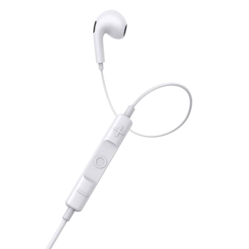 אוזניות Baseus Encok Type-C lateral in-ear Wired Earphone C17 בצבע לבן