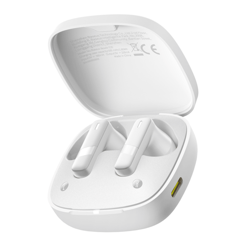 אוזניות אלחוטיות Baseus Bowie E20 TWS בצבע לבן