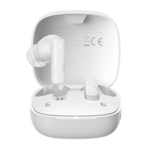אוזניות אלחוטיות Baseus Bowie E20 TWS בצבע לבן