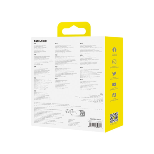 אוזניות אלחוטיות Baseus Bowie M3 True Wireless בצבע לבן