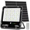 פנס הצפה + עבודה + חרום, נטען סולארי/USB שחור 4500 לומנים IP65 אור חם LifePO4 מקצועי