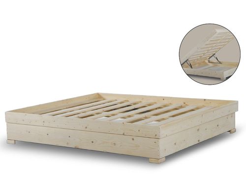 מיטה וחצי מעץ + ארגז מצעים דגם H 637