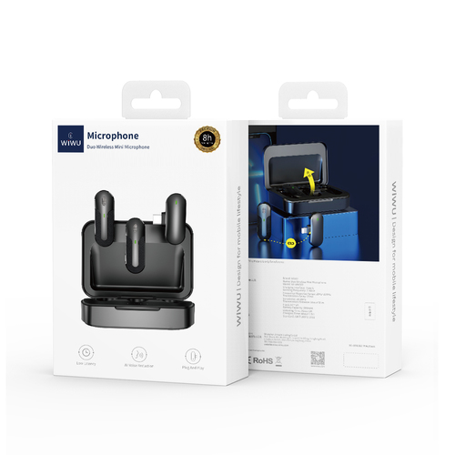 זוג מיקרופונים אלחוטיים לסמארטפון WIWU Wi-WM002 Lightning