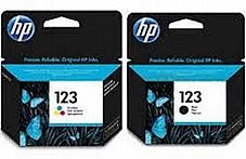 סט ‏ראשי דיו‏ מקוריים HP 123 שחור וצבעוני